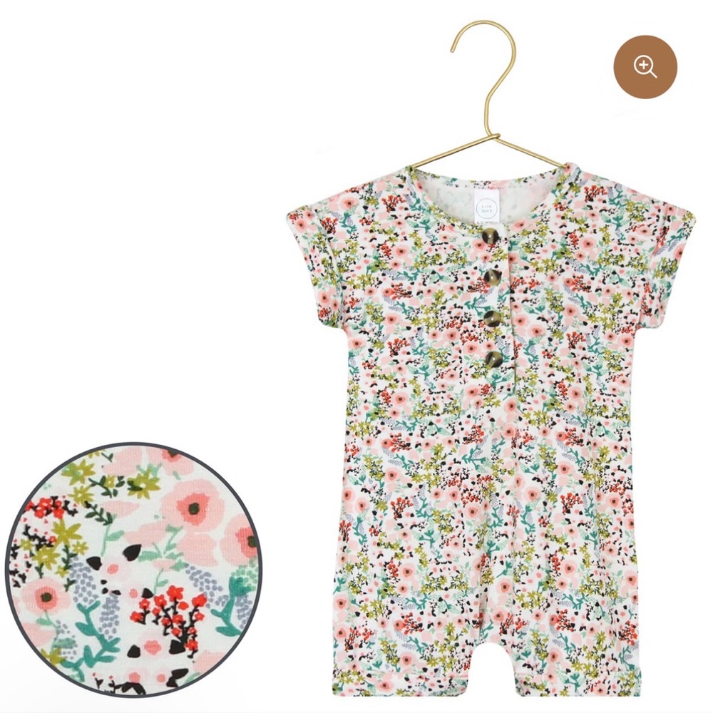 Lou Lou & Company Floral NB-3M Romper in Millie